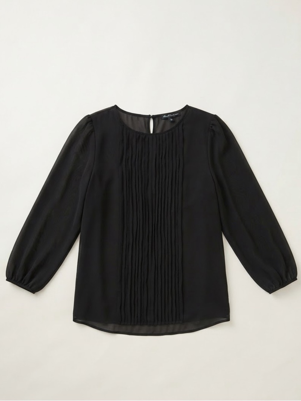 Broadway & Broome Black Silk Blouse